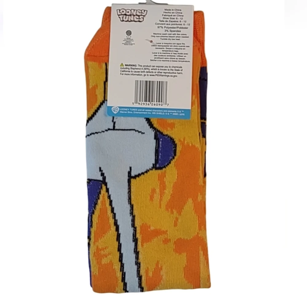 Looney Tunes Road Runner Socks Unisex Giftable Bundle And Save